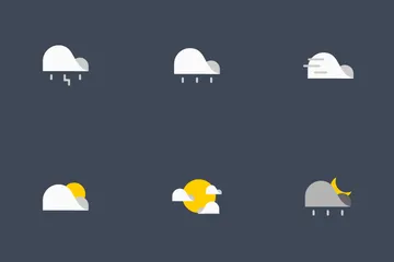 Flaches Wetter Icon Pack