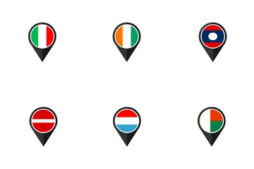 Flag Location Icon Pack