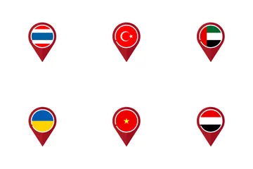 Flag Location Icon Pack