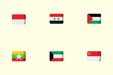 Flag Of Country Asia Icon Pack