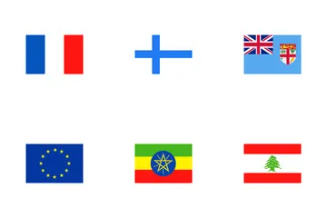 Flagge für alle Länder Symbolpack