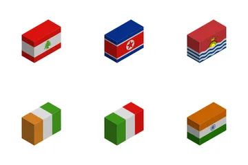 Flagge für alle Länder Symbolpack