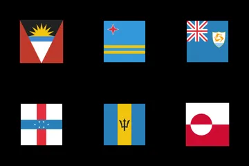 Flaggen von Nordamerika Symbolpack