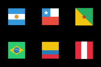 Flags Of South America Icon Pack