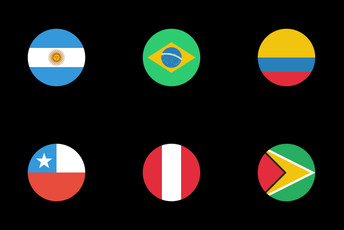 Flags Of South America Icon Pack