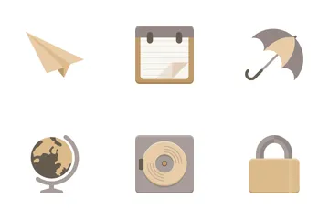 Flat Icons Vanilla Choc Chip Theme Icon Pack