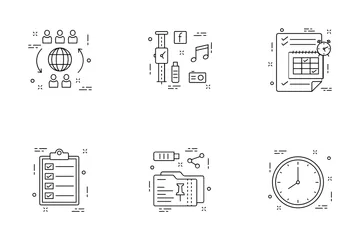 Flat Line Icons Icon Pack