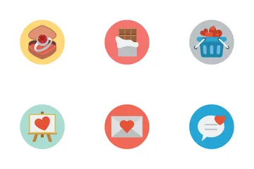 Flat Love And Romance Icons Icon Pack