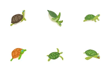 Flat Turtle Icon Pack