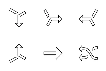 Flechas, galones y direcciones. Paquete de Iconos