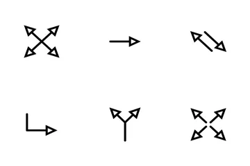 Glyphe de flèche Pack d'Icônes