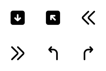 Flèches et alignement Icon Pack