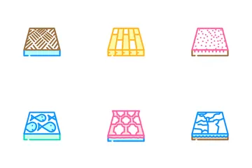 Floor Material Layers Renovation Icon Pack