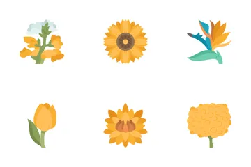 Flores amarelas Pacote de Ícones