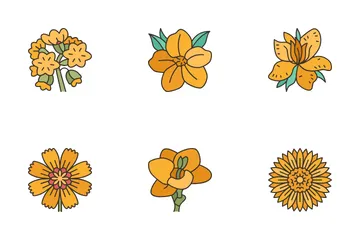 Flores amarelas Pacote de Ícones