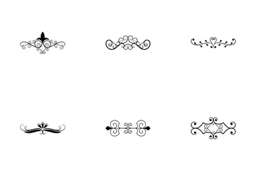 Flourishes And Calligraphic Elements Icon Pack