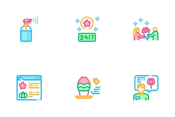 Flower Shop Boutique Icon Pack