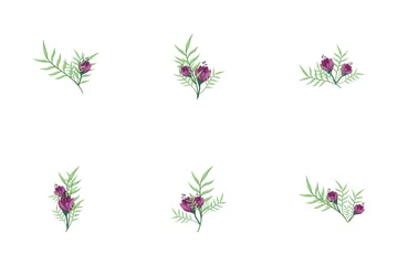 Flowers Blooms Long Leaf Weeds Icon Pack