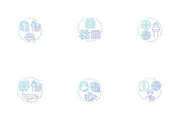 Flugverkehrsmanagement Symbolpack