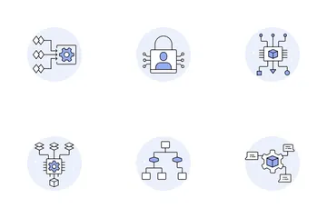 Flux de travail et formation sécurisée Pack d'Icônes