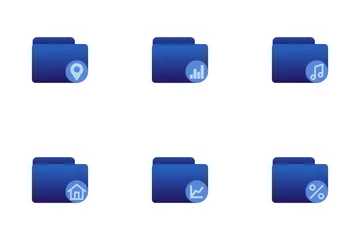 Folder UI Blue Icon Pack