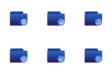 Folder UI Blue Icon Pack