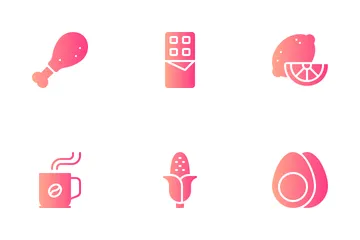 Food And Drinks Allergy Icon Pack
