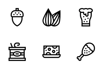 Food And Drinks Allergy Icon Pack