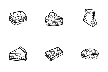 Food And Drinks Hand Drawn Icon Pack