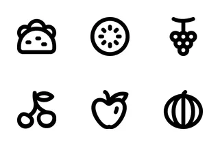 Food And Drinks Line Icons 