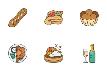 Food And Wine Pairing Icon Pack
