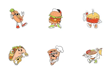 Food Cartoon Icon Pack