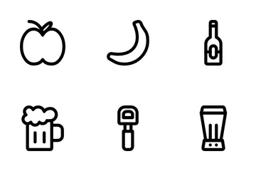 Food Drink And Kitchen Icon Pack