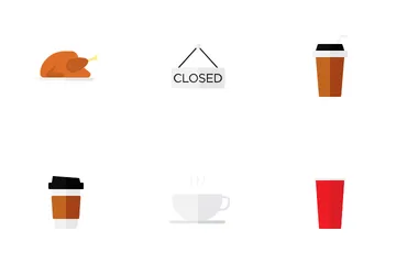 Food Drink And Restaurant Icon Pack