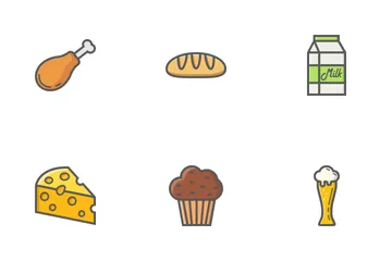 Food & Drink Filled Outline Icons Icon Pack