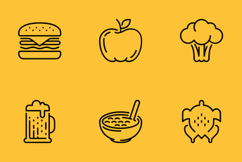 Food & Drink Outline Icon Pack