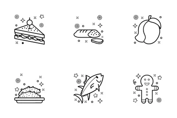 Food, Drinks And Confectionery Icon Pack