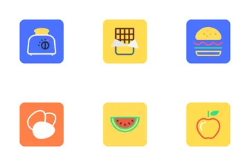 Food, Drinks, Fruits And Vegetables Icon Pack