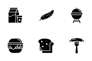 Food & Drinks Glyph Icon Pack