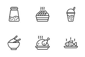 Food,Drinks,Italian Food And Chinese Food Icon Pack