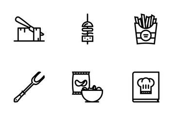 Food & Drinks Outline Icon Pack