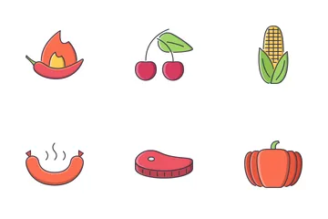 Food Filled Outline Icon Pack