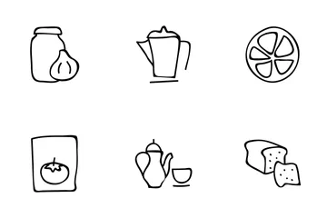 Food Hand Drawn Doodle Icons Icon Pack