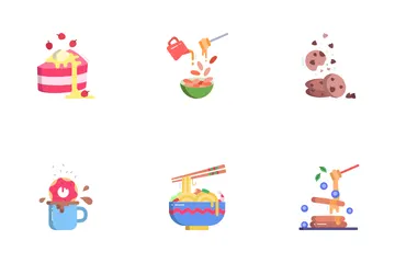 Food Levitation Icon Pack