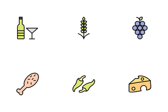 Food Line Filled Icon Pack