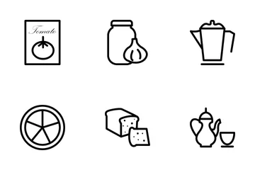Food Line Icons Icon Pack
