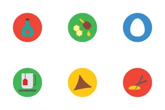 Food Material Design Vector Icons