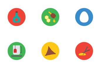 Food Material Design Vector Icons Icon Pack