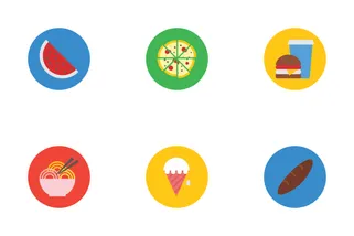 Food Material Design Vector Icons