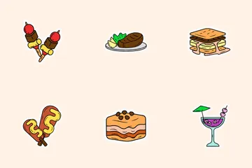 Food Menu Sticker Icon Pack